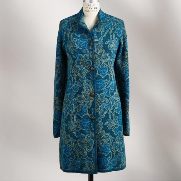 Sundance Spanish Moss Sweater Coat, Size Medium Petite - Picture 2 of 14